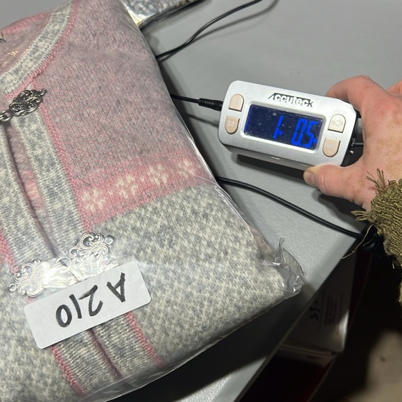 Carroll Reed Fair Isle Celtic Pink and Gray Wool Sweater Jacket Size XL Winter - Picture 14 of 14